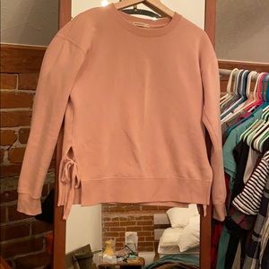 Marine Layer pink side tie sweater